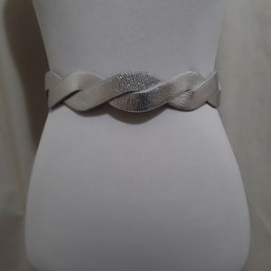Metallic Silver Belt
